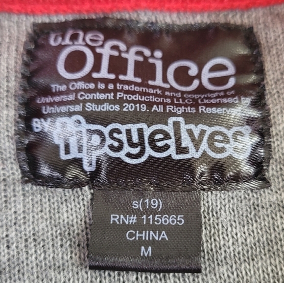 The Office Ugly Christmas Sweater. Nice Package. Men's Medium. Grey/Red - Picture 8 of 12